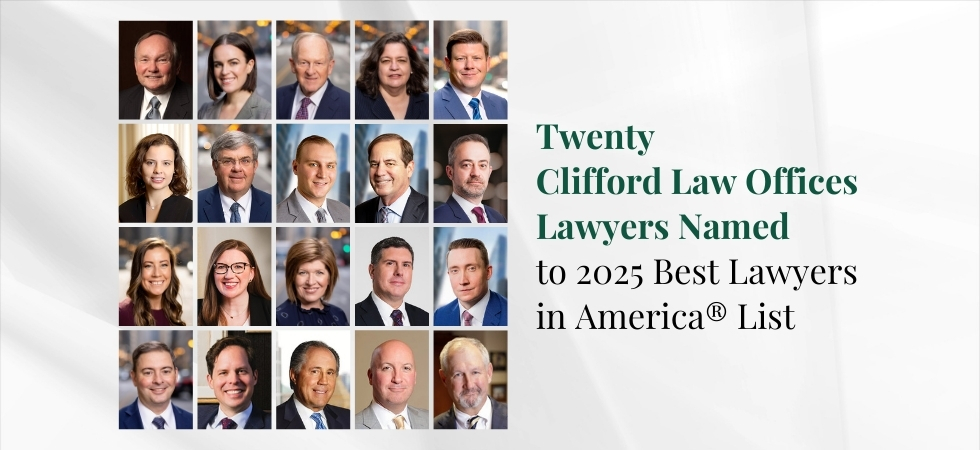 Twenty Clifford Law Offices Lawyers Named to 2025 Best Lawyers in America® List