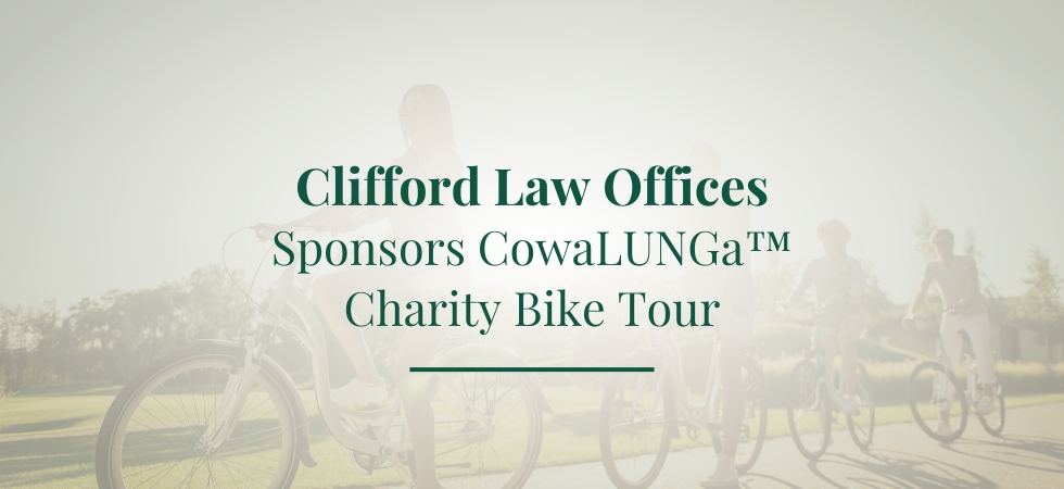 Clifford Law Offices Sponsors CowaLunga Charity Bike Tour