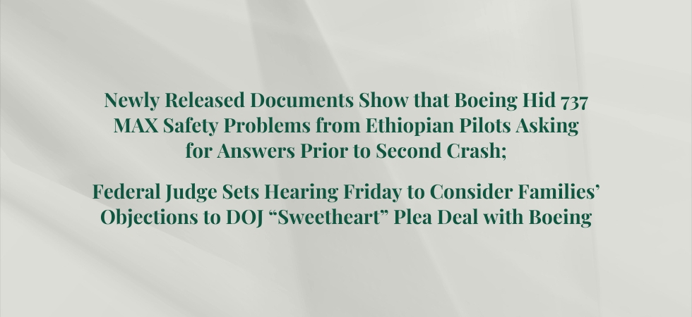 Federal Judge Sets Hearing Over Objections to Boeing 737 MAX DOJ Deal