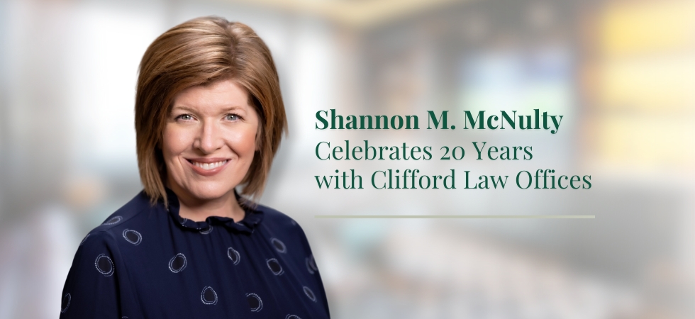 Shannon McNulty Celebrates 20 Years with Clifford Law Offices