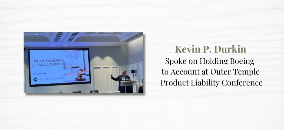 Kevin Durkin to Speak in UK on Aviation Litigation Liability