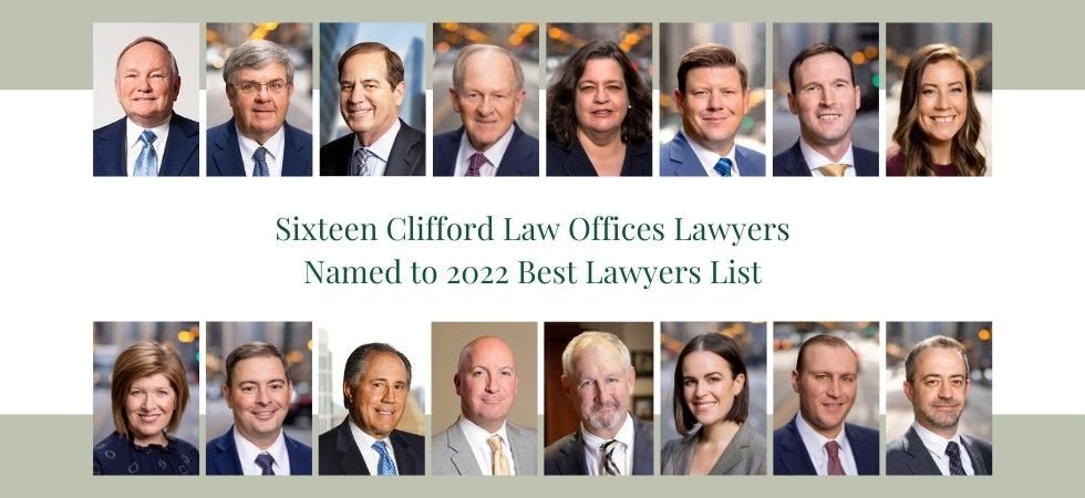 Sixteen Clifford Law Offices Lawyers Named to 2022 Best Lawyers List