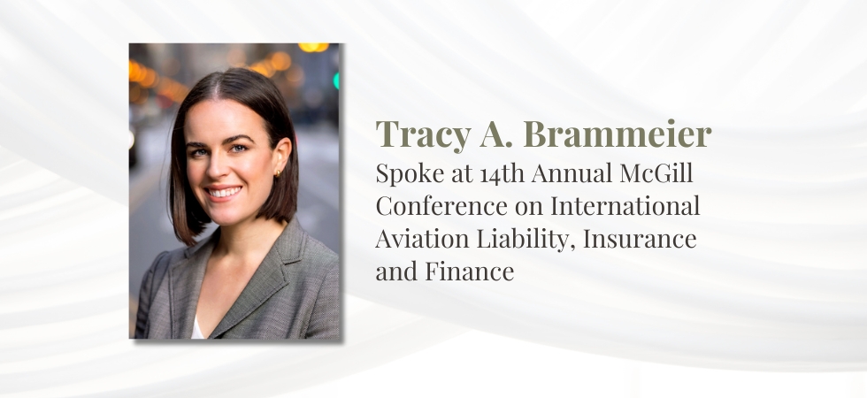 Tracy Brammeier Spoke at Institute of Air and Space Law